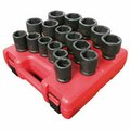 Gourmetgalley 4684 0.75 Inch Drive 17 Piece Metric Standard Impact Socket Set GO1539935